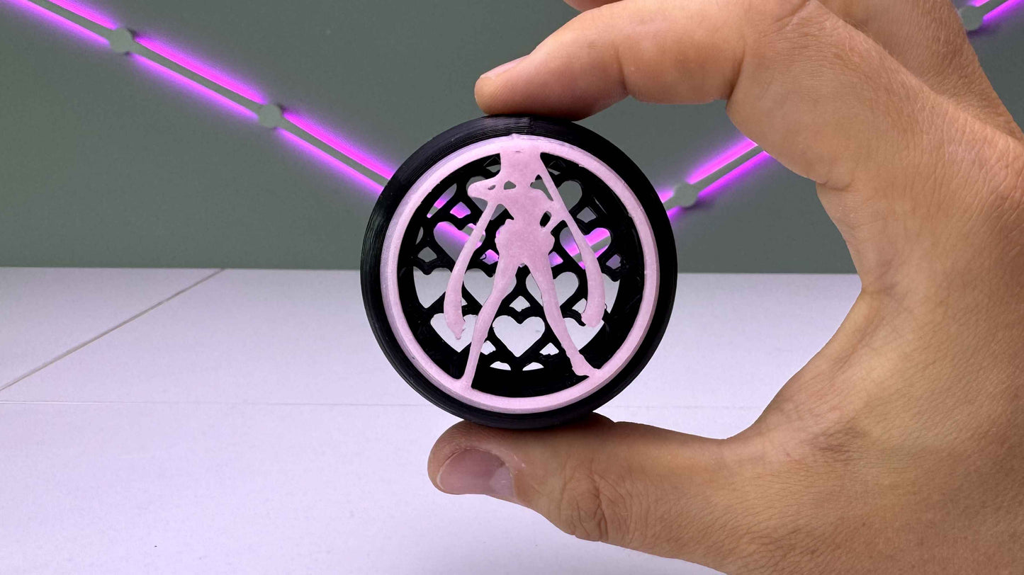 GlowCircles – Sailor Moon Air Vents – Custom, 3D printed, Glow in the dark. For MX5 Miata NA/NB/NBFL