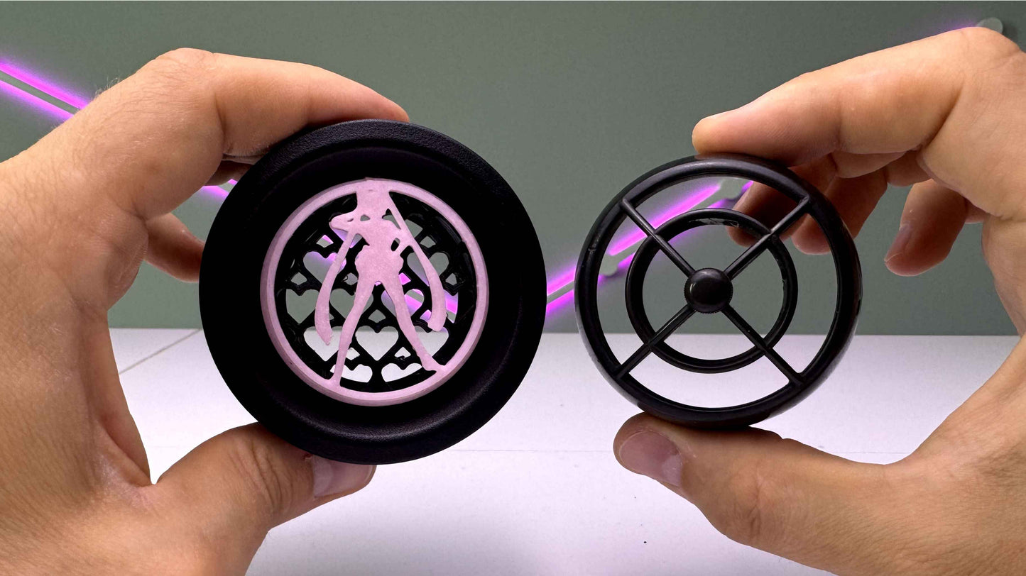 GlowCircles – Sailor Moon Air Vents – Custom, 3D printed, Glow in the dark. For MX5 Miata NA/NB/NBFL