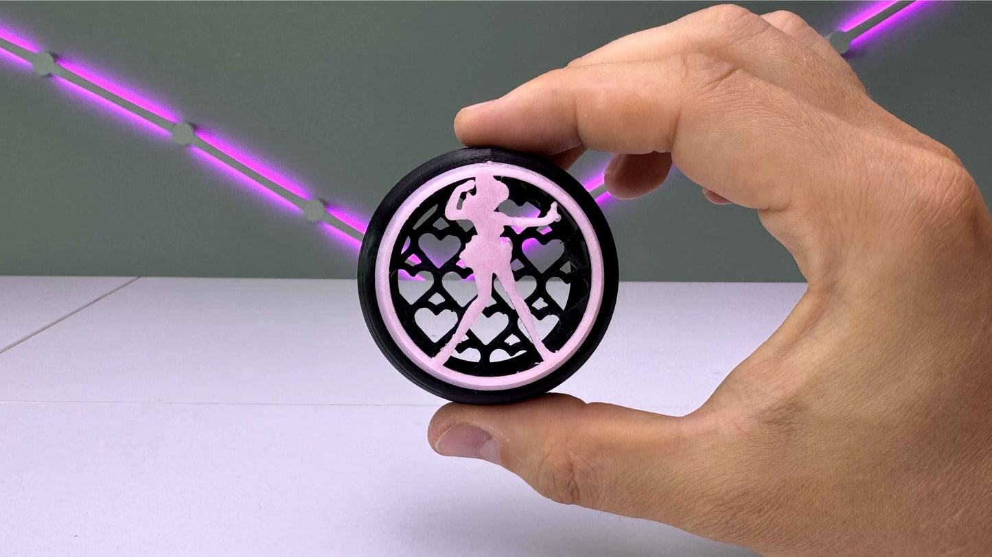 GlowCircles – Sailor Moon Air Vents – Custom, 3D printed, Glow in the dark. For MX5 Miata NA/NB/NBFL