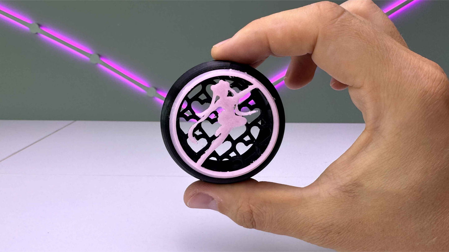 GlowCircles – Sailor Moon Air Vents – Custom, 3D printed, Glow in the dark. For MX5 Miata NA/NB/NBFL