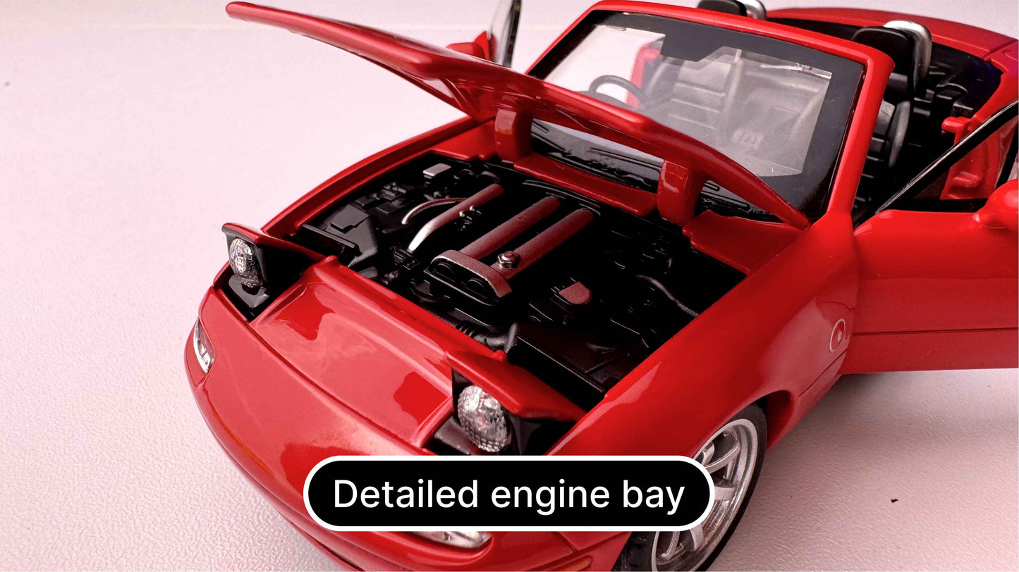 1:32 Scale Mazda MX-5 Miata Pop Up Headlight Removable Hardtop