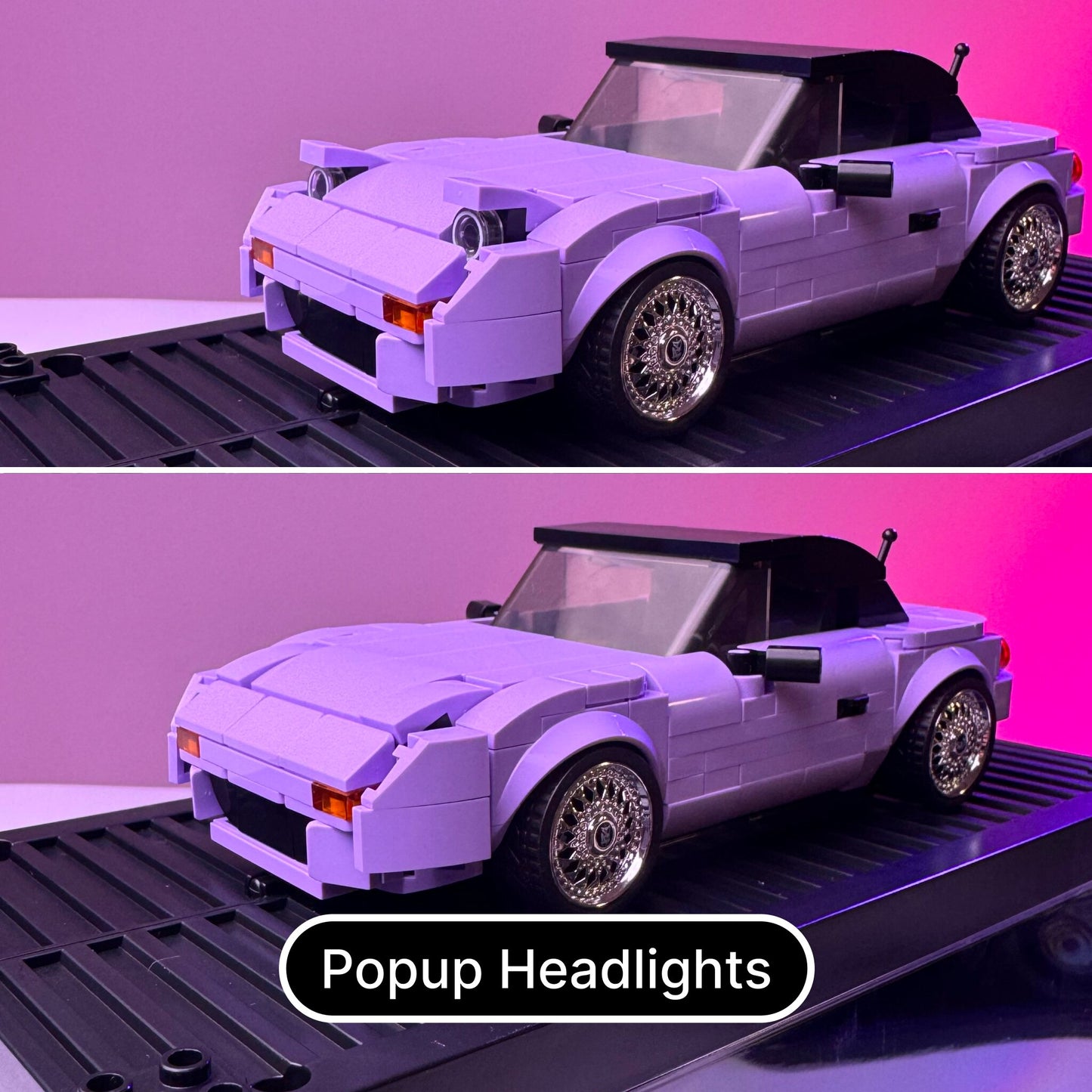1:32 Scale LEGO Mazda MX-5 Miata Pop Up Headlight Removable Hardtop
