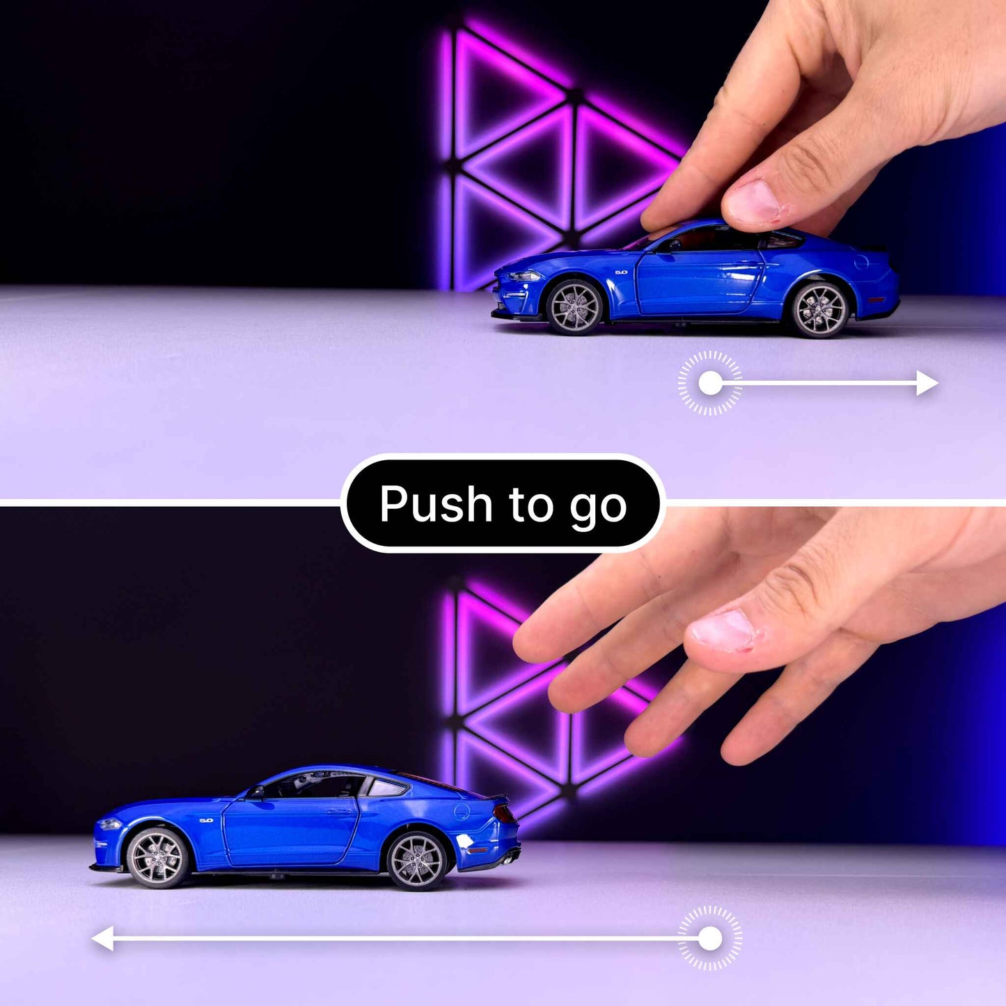 1:34 Scale Ford Mustang GT 2018, Detailed Scale Model