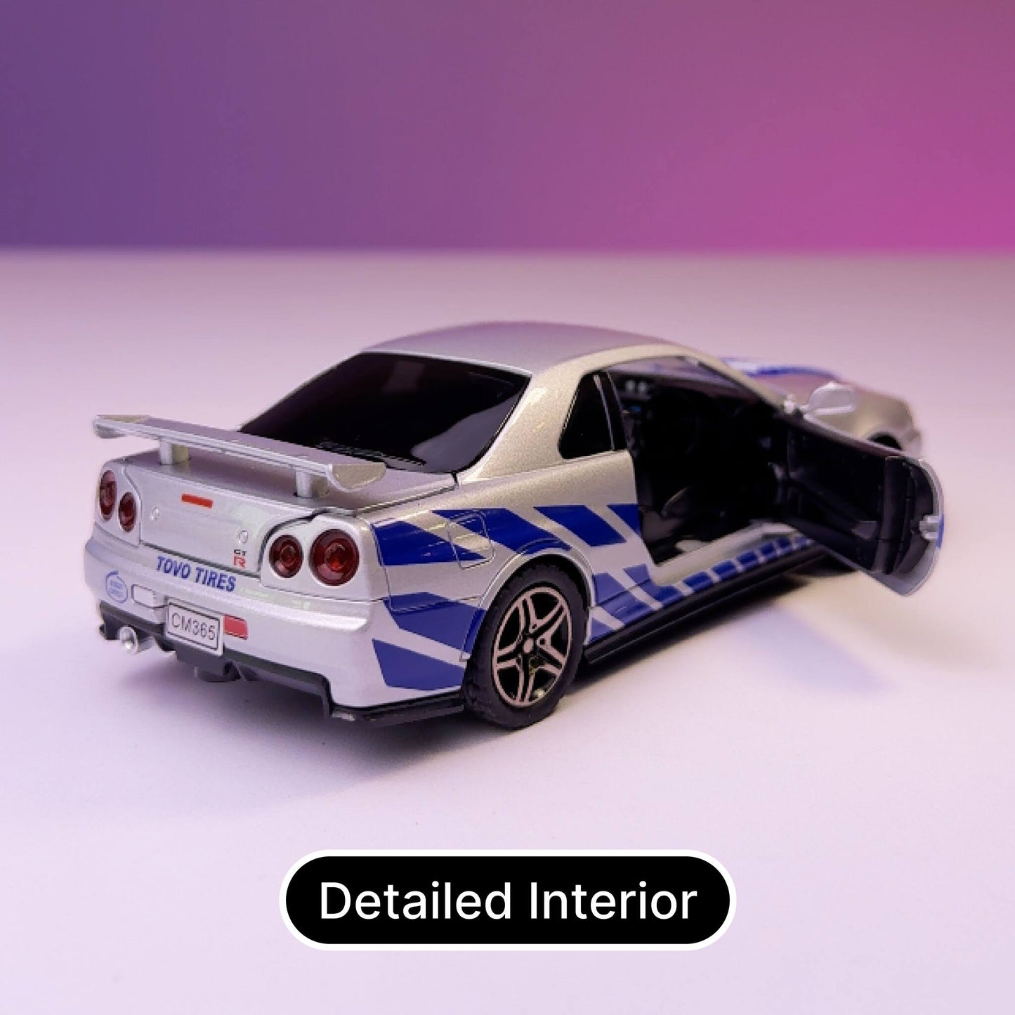 1/32 Scale GTR R34 SKYLINE fully Openable 2 Fast 2 Furious without Case