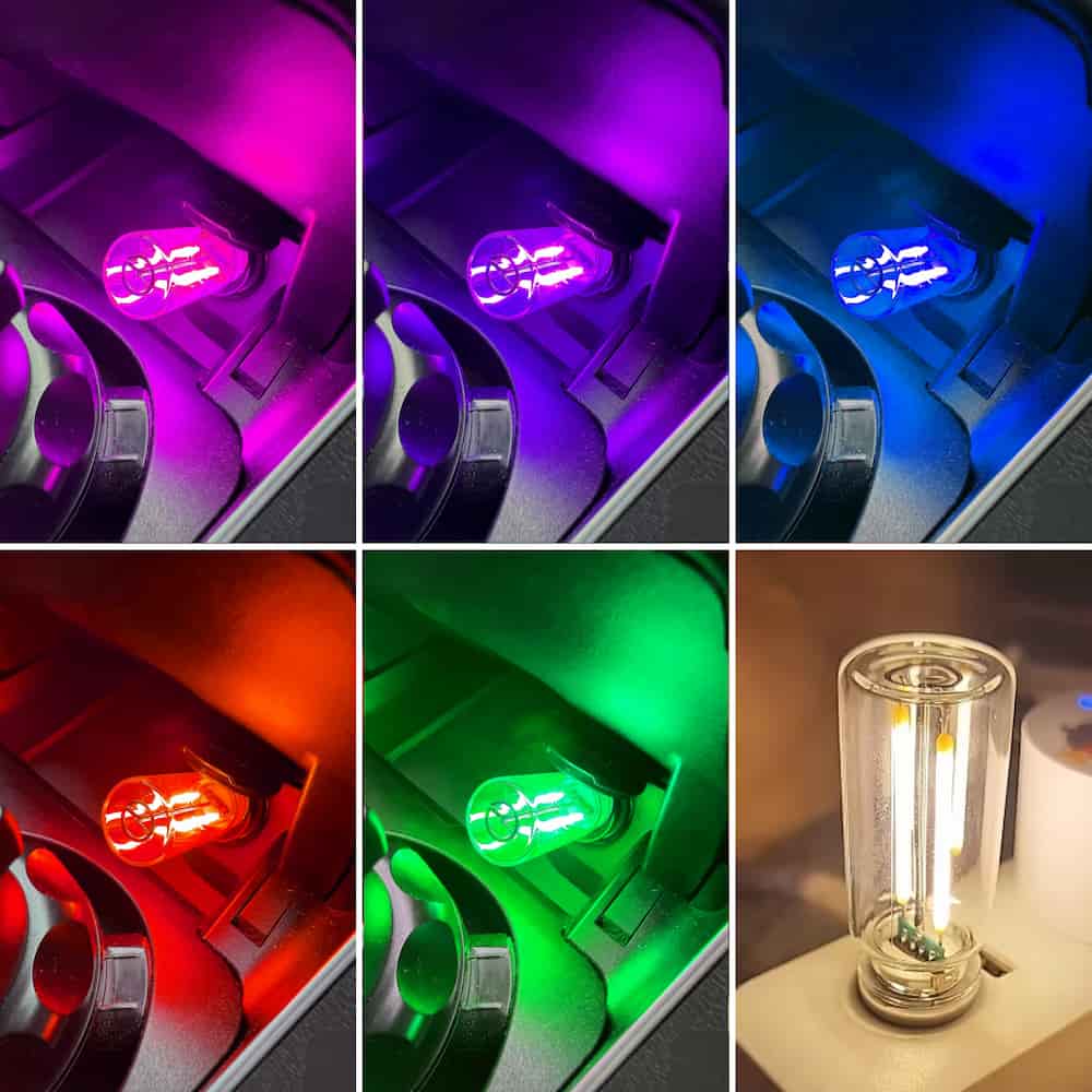 LED Neon USB Light – Car Ambient Light with Touch Settings - Pink and Other Colors