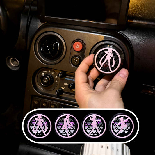 GlowCircles – Sailor Moon Air Vents – Custom, 3D printed, Glow in the dark. For MX5 Miata NA/NB/NBFL