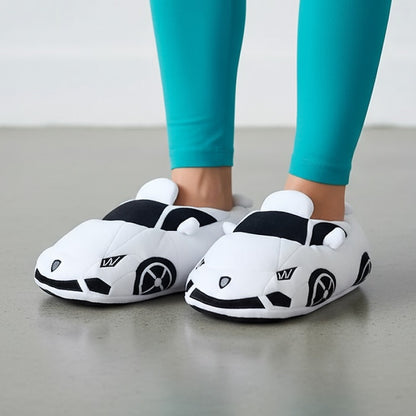 Car-Shaped Plush Slippers Unisex One Size Fits Most