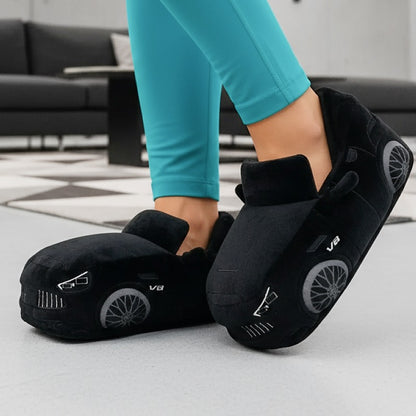 Car-Shaped Plush Slippers Unisex One Size Fits Most