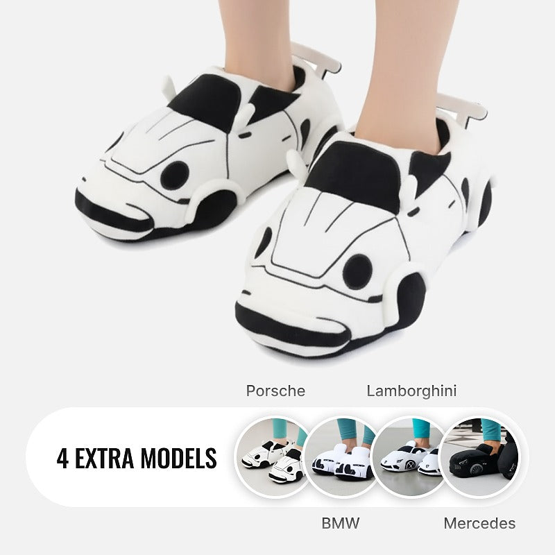 Car-Shaped Plush Slippers Unisex One Size Fits Most